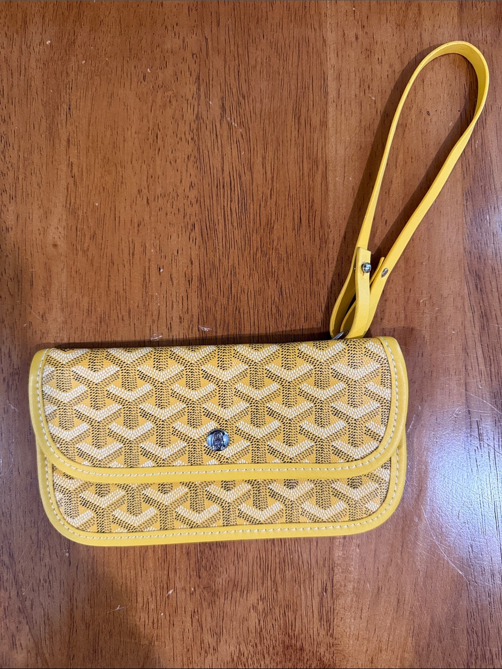 Yellow Women's Wristlet Clutch - Designer Pattern
